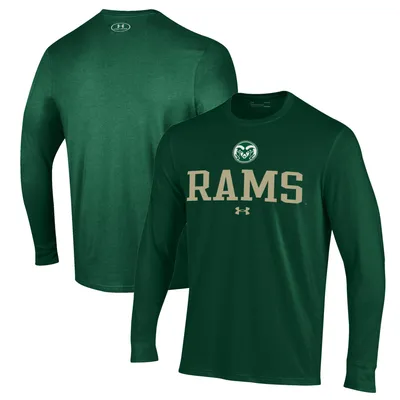 Colorado State Rams Under Armour Performance Long Sleeve T-Shirt - Green