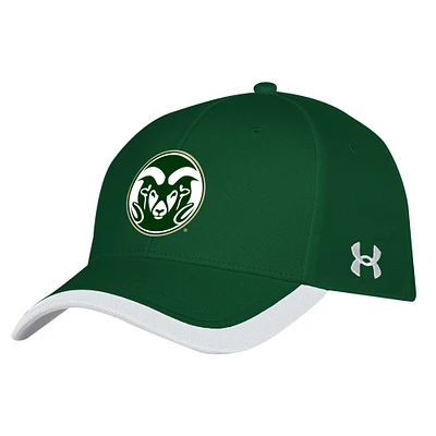 Casquette ajustable Sideline Blitzing Accent verte Colorado State Rams pour homme Under Armour