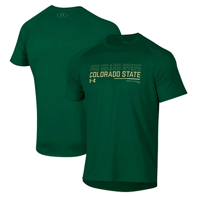 T-shirt technique Sideline Performance vert Colorado State Rams pour homme de Under Armour