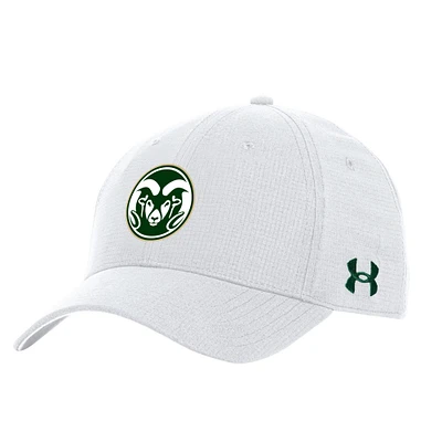 Casquette Under Armour Colorado State Rams Sideline Performance Flex pour hommes, blanche