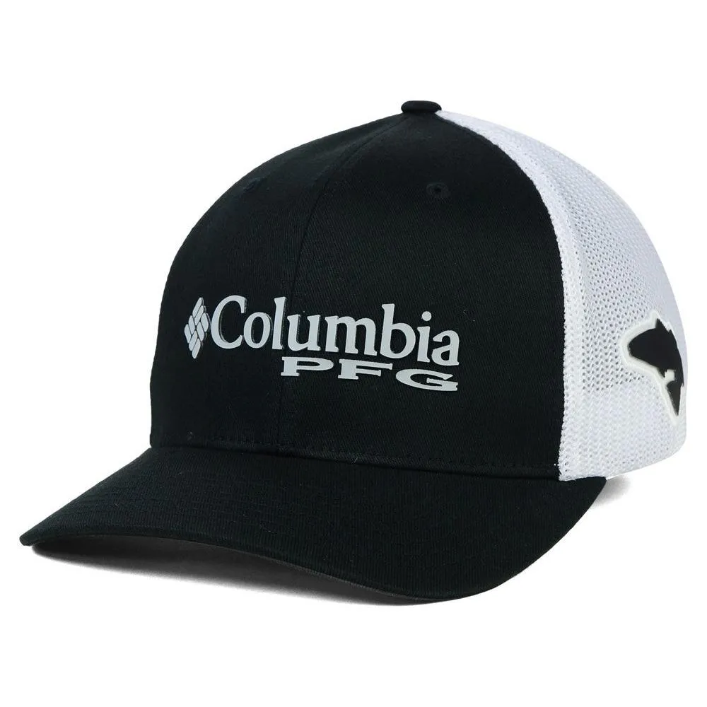 Columbia PFG Trucker Hat Embroidered Texas Flag Outdoor Black Red White Blue