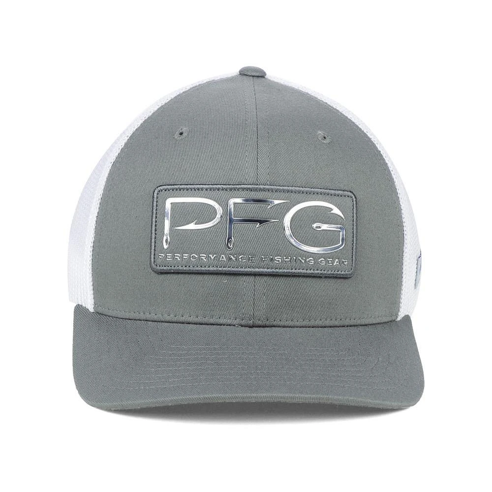 Columbia PFG Mesh Hooks Flex Hat - Gray/White