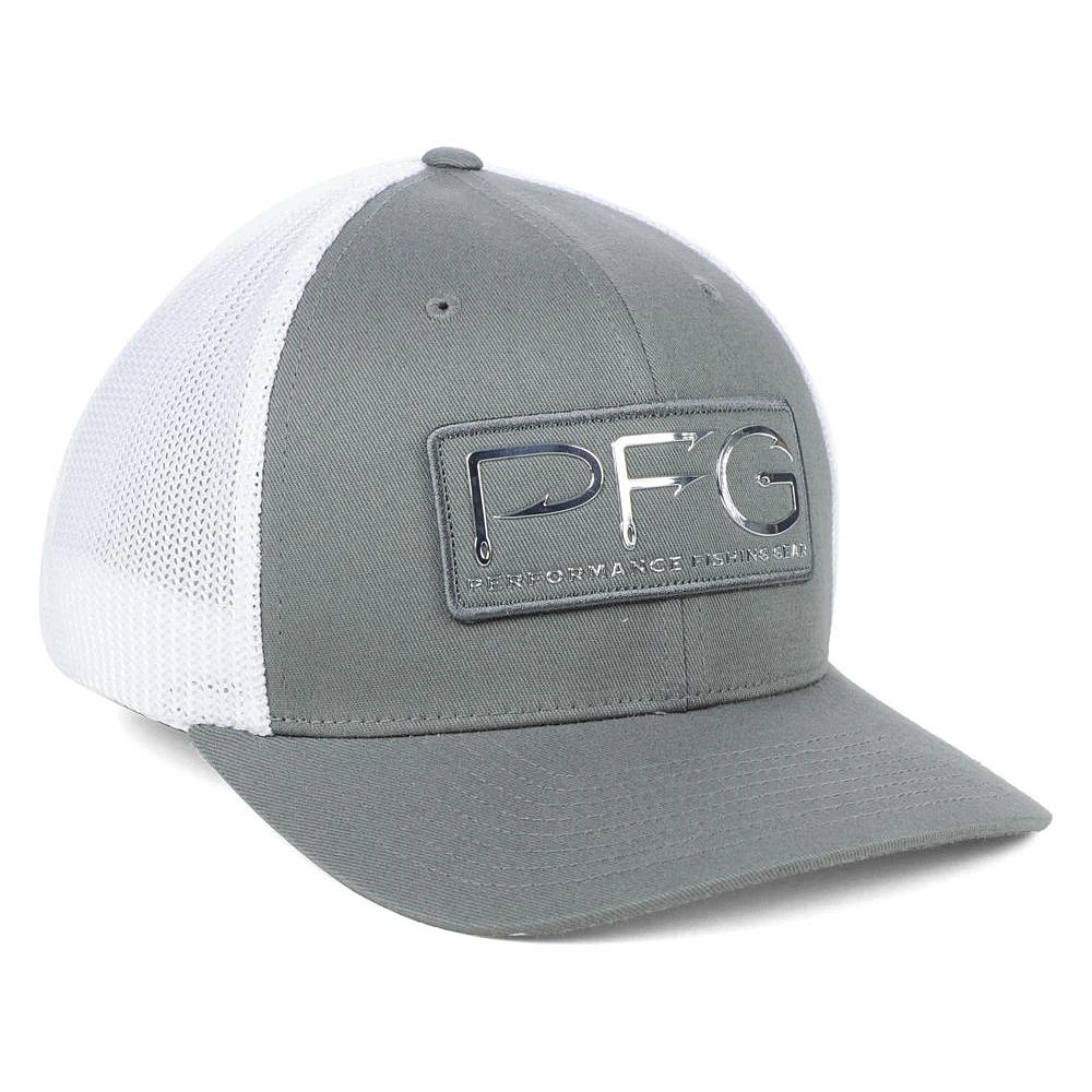 Columbia PFG Mesh Hooks Flex Hat - Gray/White