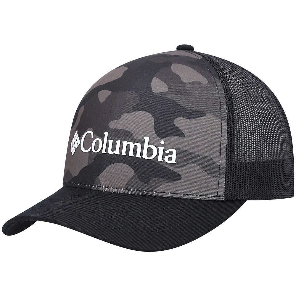 Casquette Columbia Punchbowl Camo Trucker Snapback pour homme, noire