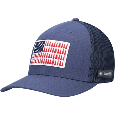 Men's Columbia Blue Tree Flag Logo Flex Hat