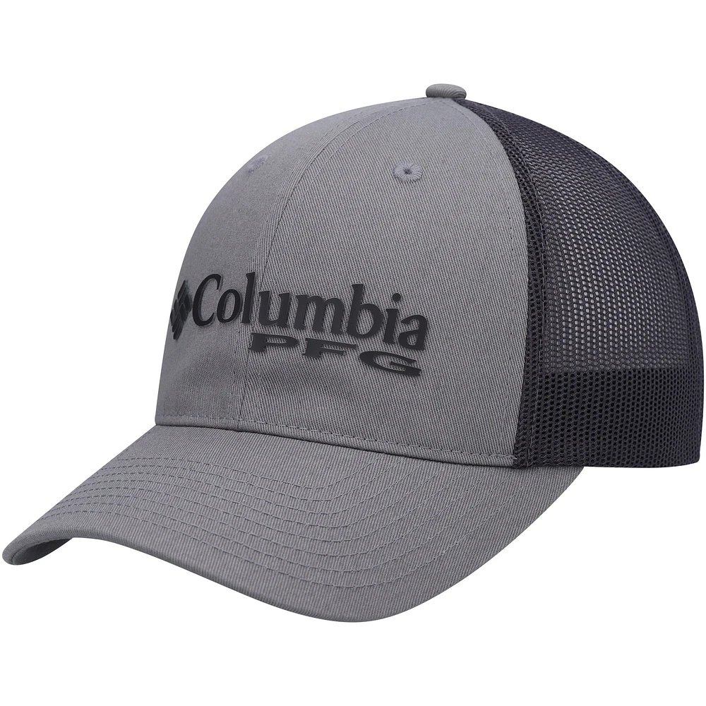 Casquette Snapback Columbia Graphite/Noir PFG Trucker pour hommes