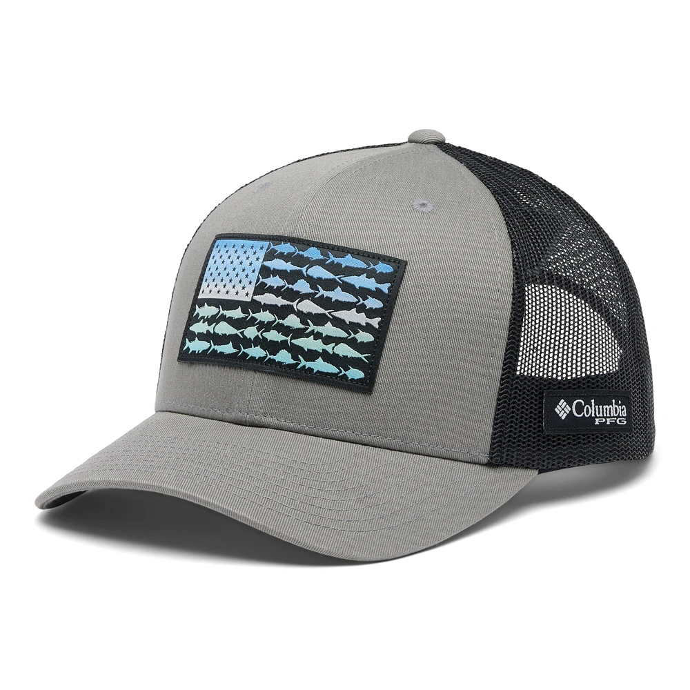 Casquette réglable Columbia Graphite Fish Flag Trucker pour hommes