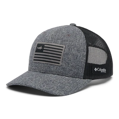 Casquette réglable Columbia Heather Black PFG Trucker pour hommes