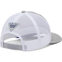 Casquette Snapback en maille PFG gris chiné/blanc Columbia pour hommes