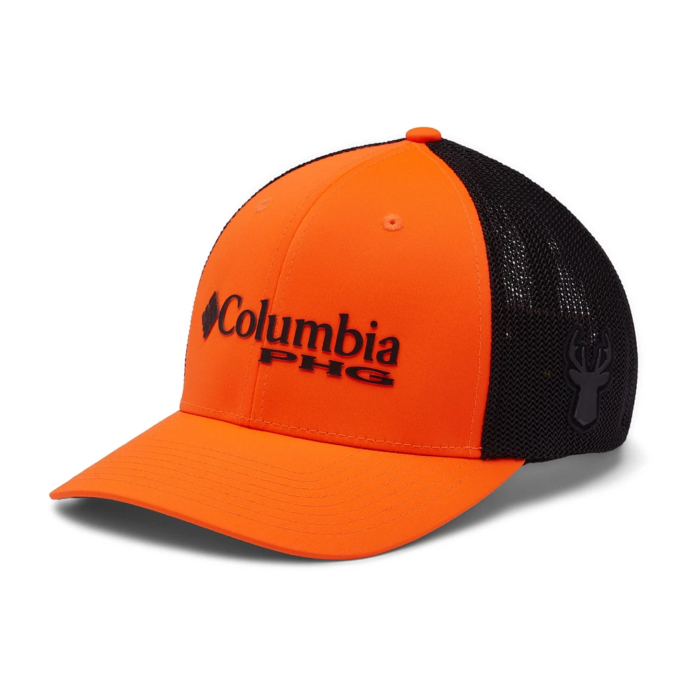 Casquette flexible en maille avec logo orange/noir Columbia pour hommes