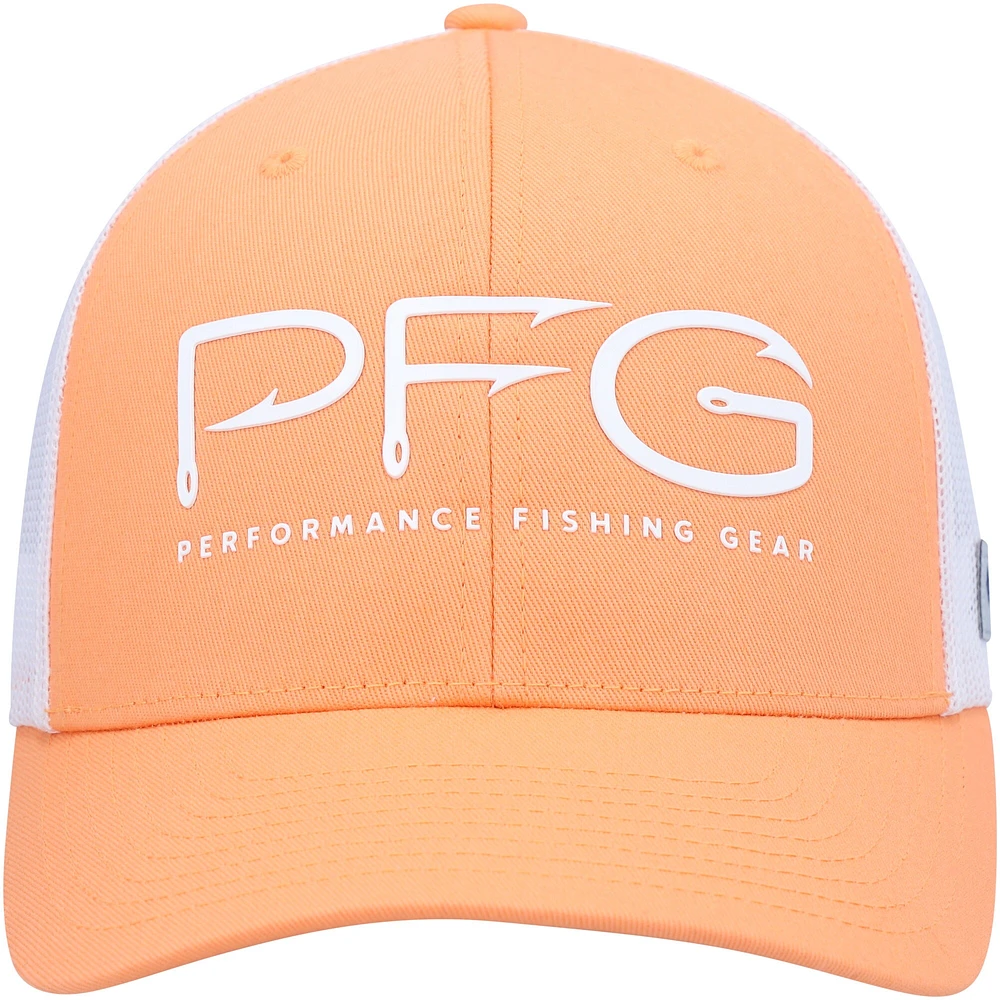 Casquette Snapback Columbia PFG Hooks orange/blanc pour hommes