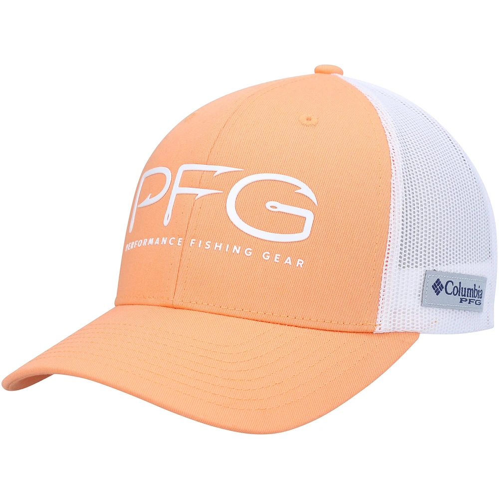 Casquette Snapback Columbia PFG Hooks orange/blanc pour hommes