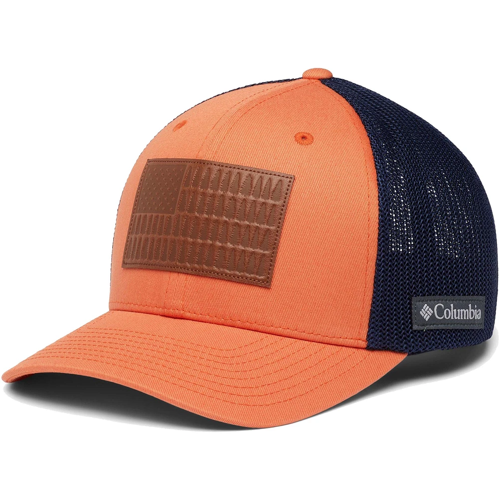 Casquette flexible d'extérieur robuste orange Columbia pour hommes