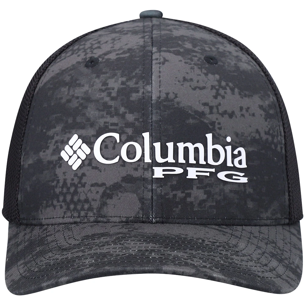 Casquette Columbia PFG noire en maille avec dos flexible pour hommes