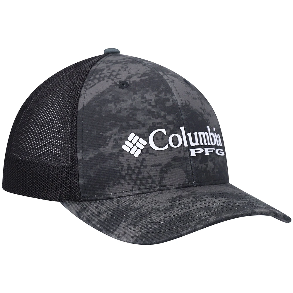 Casquette Columbia PFG noire en maille avec dos flexible pour hommes