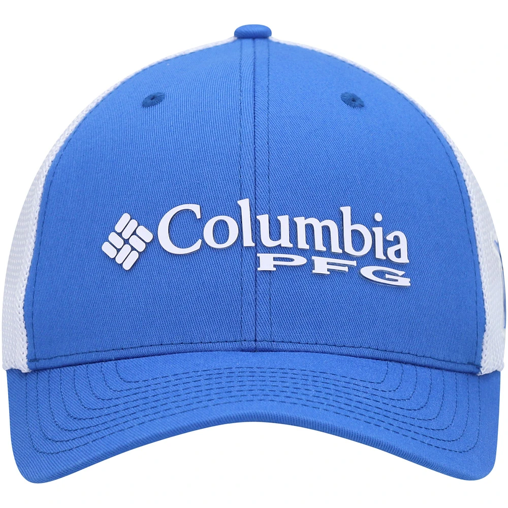 Men's Columbia PFG Blue/White Mesh Flex Hat