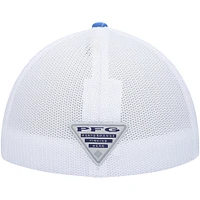 Casquette Flex en maille bleue/blanche Columbia PFG pour hommes