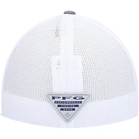 Men's Columbia PFG Graphite/White Mesh Flex Hat