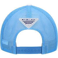 Casquette de camionneur en maille COOLMAX pour hommes, Columbia PFG, blanc/bleu clair, Icon Fish Flag