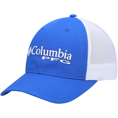 Men's Columbia Royal/White PFG Trucker Snapback Hat