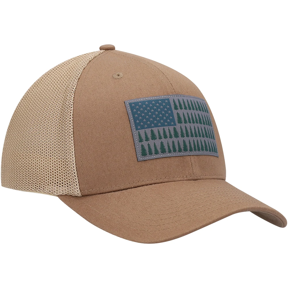 Men's Columbia Tan Tree Flag Flex Hat