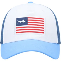 Men's Columbia White/Light Blue PFG Dad Snapback Hat