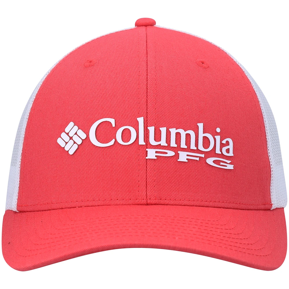 Women's Columbia Red PFG Trucker Snapback Hat