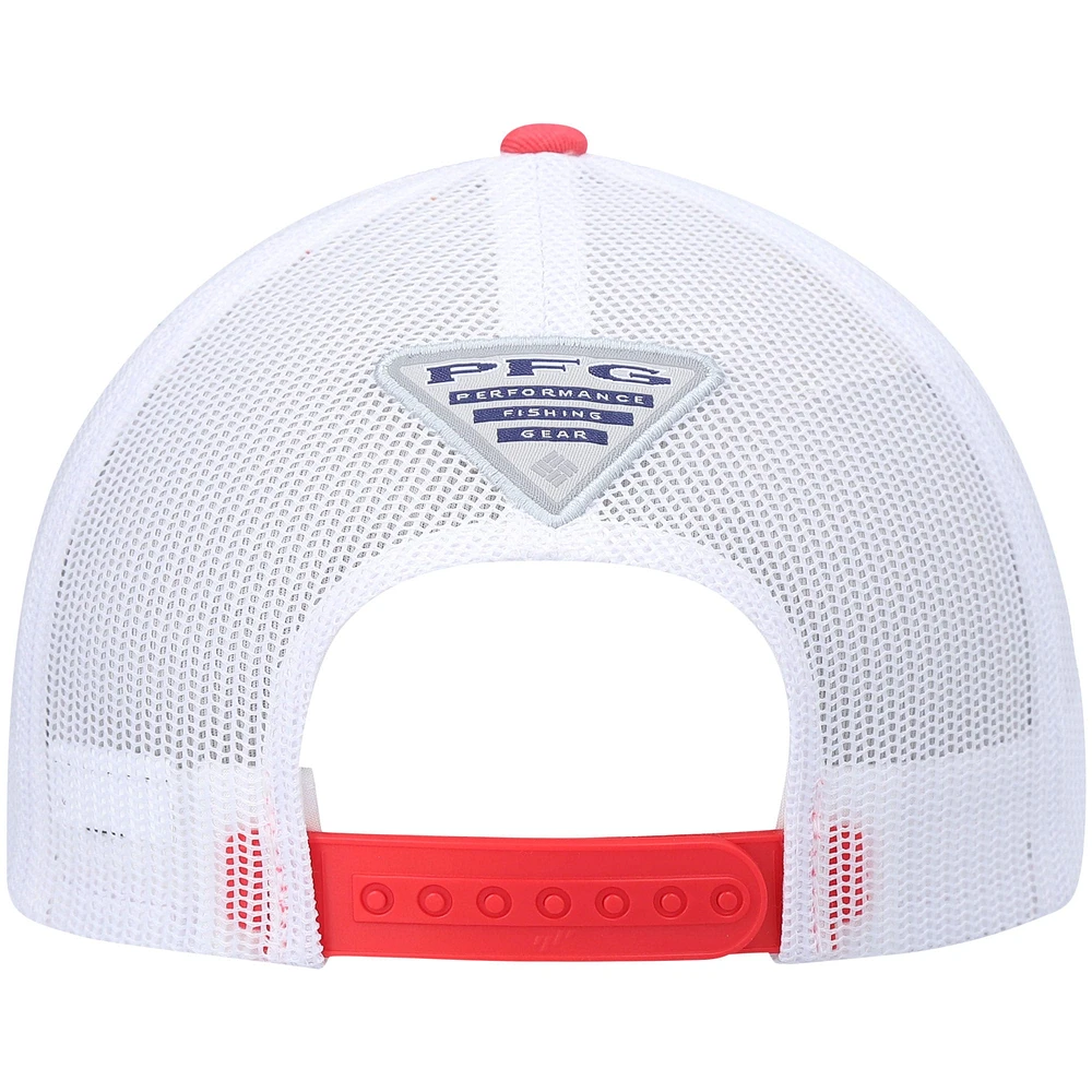 Women's Columbia Red PFG Trucker Snapback Hat