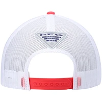 Women's Columbia Red PFG Trucker Snapback Hat