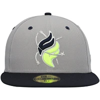 Men's New Era Gray Columbia Fireflies Authentic Collection Team Alternate 59FIFTY Fitted Hat