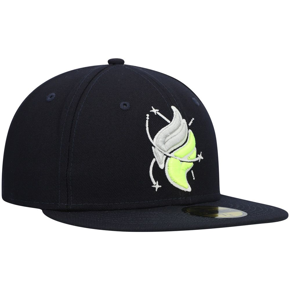 Men's New Era Navy Columbia Fireflies Authentic Collection Team Alternate 59FIFTY Fitted Hat