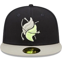 Men's New Era Navy Columbia Fireflies Authentic Collection Team Alternate 59FIFTY Fitted Hat