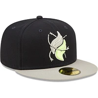 Men's New Era Navy Columbia Fireflies Authentic Collection Team Alternate 59FIFTY Fitted Hat
