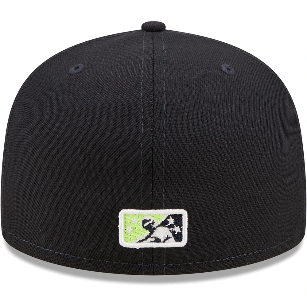 Men's New Era Navy Columbia Fireflies Authentic Collection Team Alternate 59FIFTY Fitted Hat