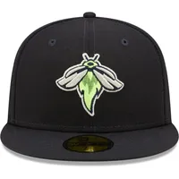 Men's New Era Navy Columbia Fireflies Authentic Collection Team Home 59FIFTY Fitted Hat