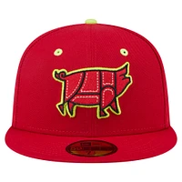 Men's New Era Red Columbia Fireflies Copa de la Diversión 59FIFTY Fitted Hat