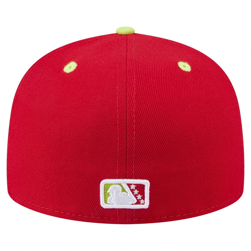 Men's New Era Red Columbia Fireflies Copa de la Diversión 59FIFTY Fitted Hat