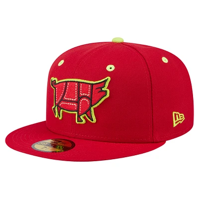 Men's New Era Red Columbia Fireflies Copa de la Diversión 59FIFTY Fitted Hat