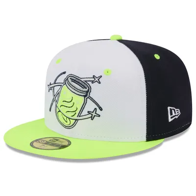 Men's New Era White Columbia Fireflies Authentic Collection Alternate Logo 59FIFTY Fitted Hat