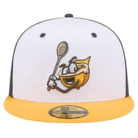 Men's New Era White Columbia Fireflies Theme Night Grits 59FIFTY Fitted Hat