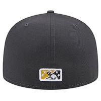 Men's New Era White Columbia Fireflies Theme Night Grits 59FIFTY Fitted Hat