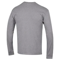 Men's Champion  Heather Gray Columbia University Basic Arch Long Sleeve T-Shirt