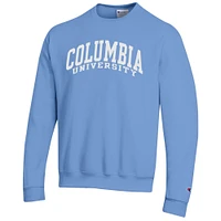 Men's Champion  Light Blue Columbia University Basic Arch Fleece Pullover Sweatshirt