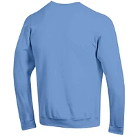 Men's Champion  Light Blue Columbia University Basic Arch Fleece Pullover Sweatshirt