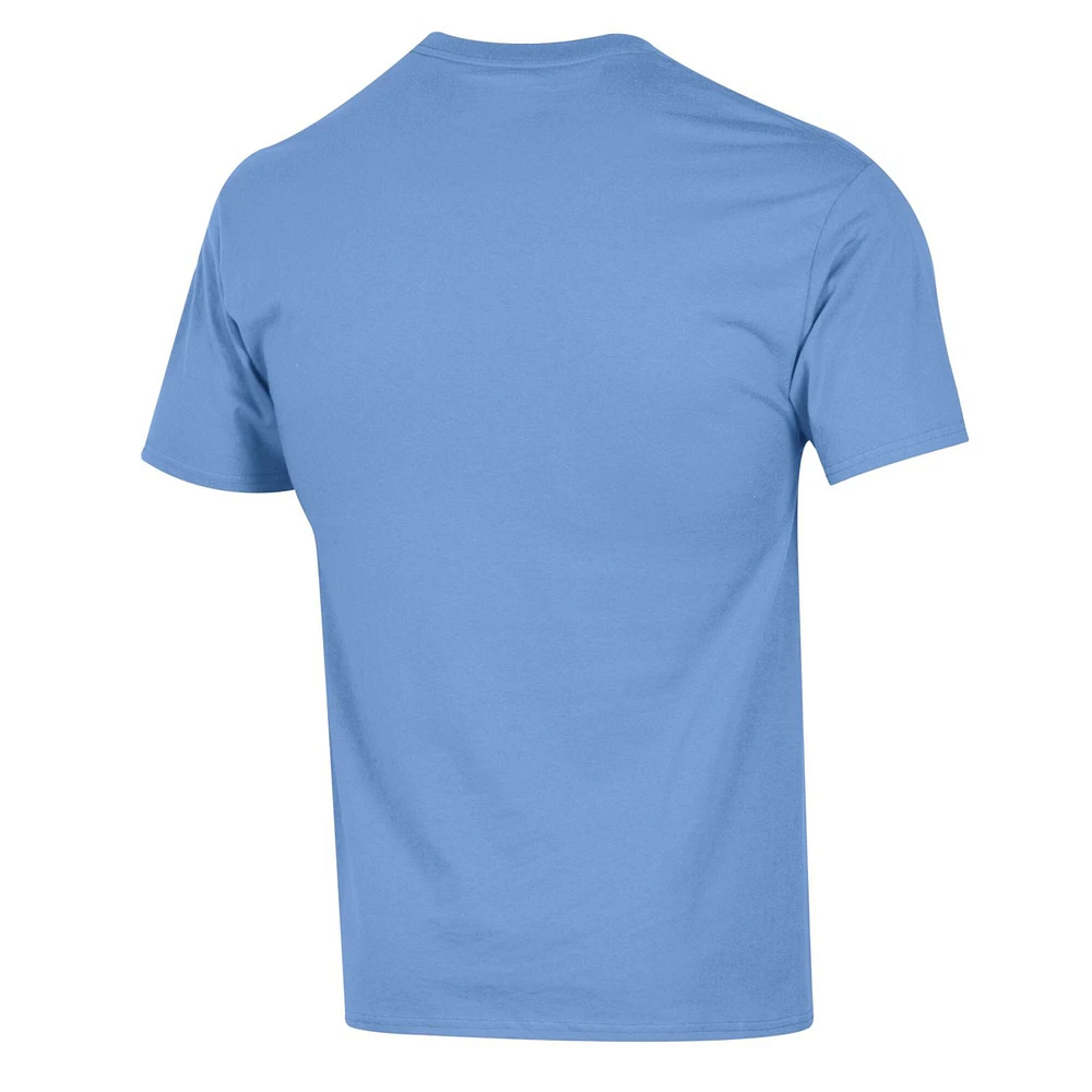 Men's Champion  Light Blue Columbia University Basic Arch T-Shirt