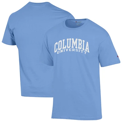 Men's Champion  Light Blue Columbia University Basic Arch T-Shirt