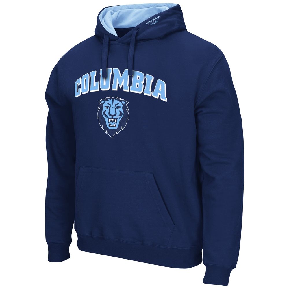 Men's Colosseum Navy Columbia University Arch and Logo Pullover Hoodie