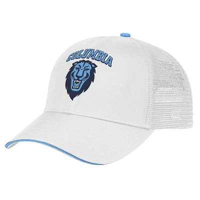 Men's Colosseum White Columbia University Wyatt Adjustable Hat