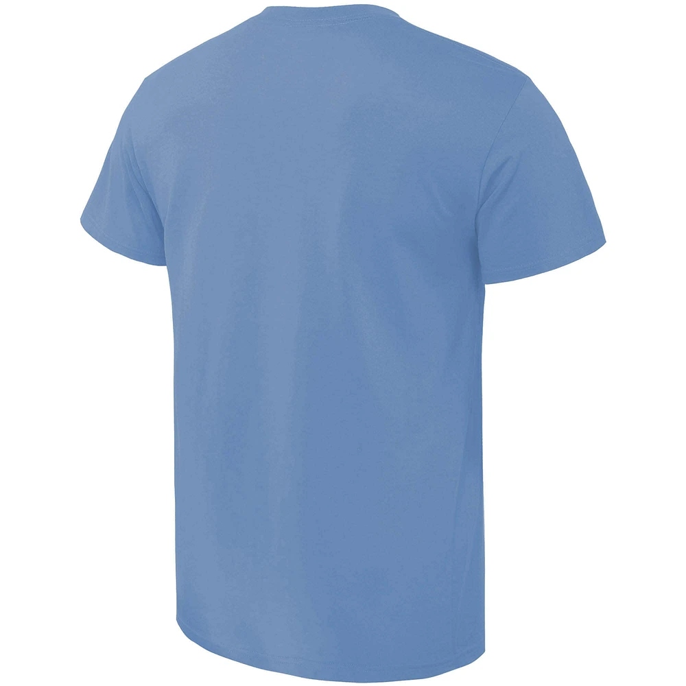 T-shirt Fanatics bleu clair pour homme Columbia University Basic Arch Expansion