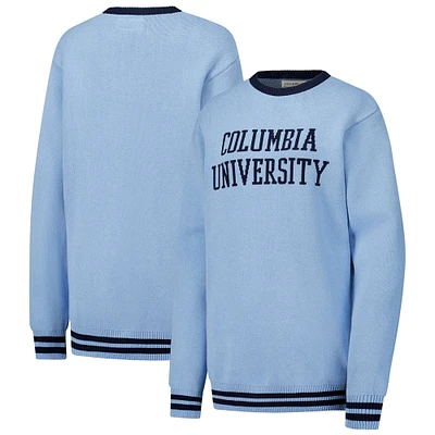 Unisex Uscape Apparel Light Blue Columbia University Renew Knit Vintage Pullover Sweater